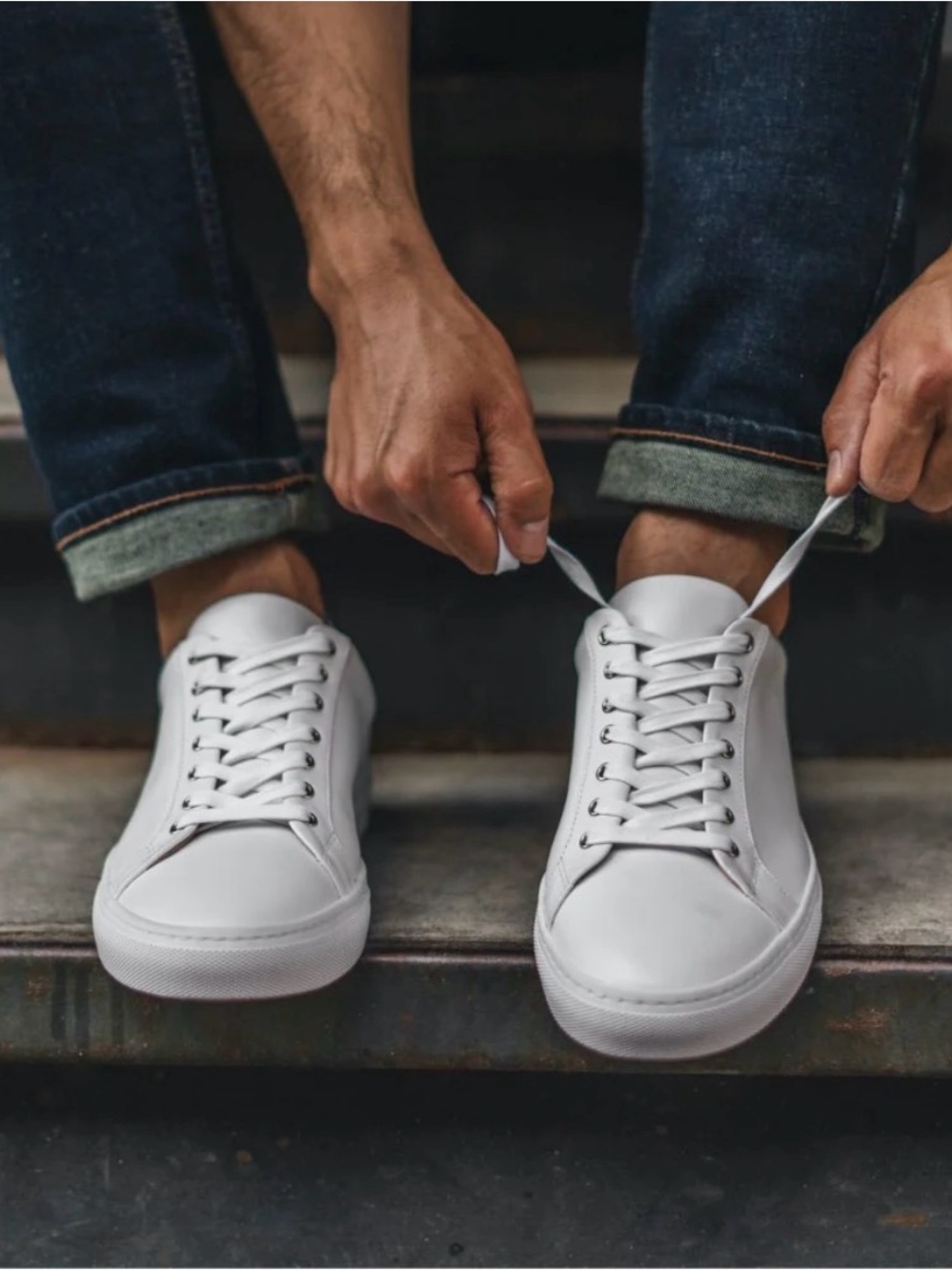 Thursday Premiere low top white leather lace up sneakers men’s shoes 10.5 - Picture 3 of 14